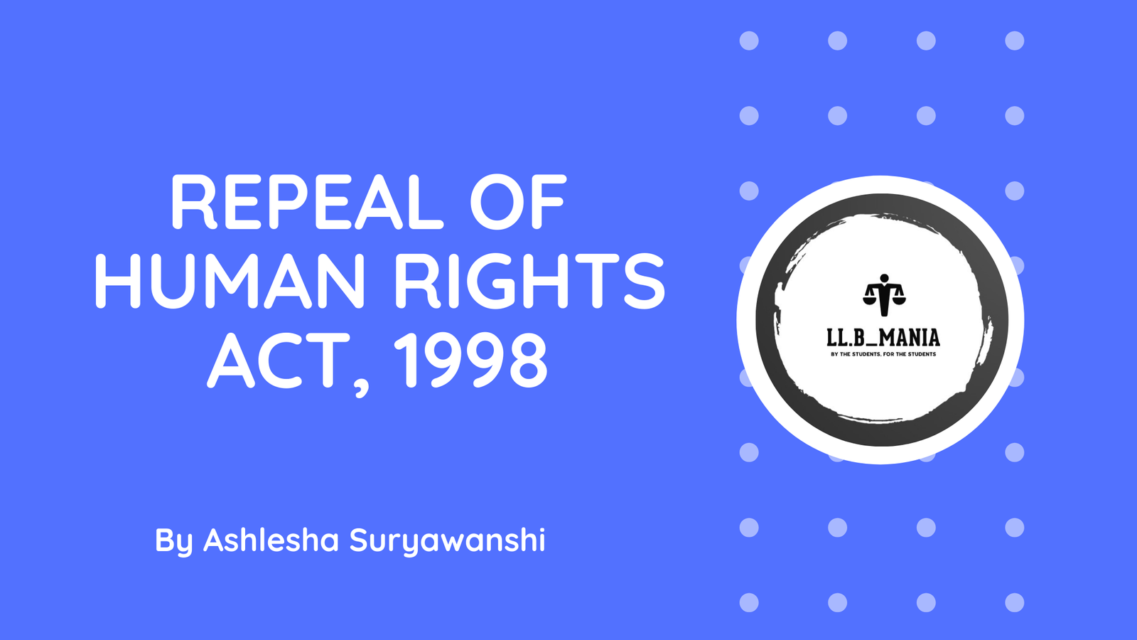 Repeal of Human Rights Act, 1998